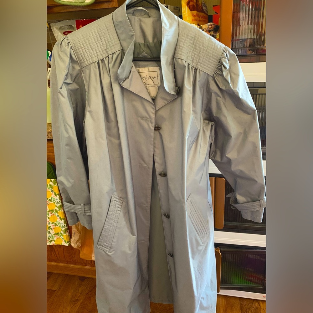 Like new Mint green raincoat